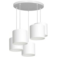 Lampe &agrave; suspendre Blanc Tissu M&eacute;tal L:58 cm...