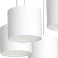 Lampe à suspendre Blanc Tissu Métal L:58 cm...