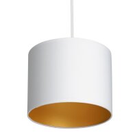 Lampe à suspendre Blanc Or Tissu Métal L:75...