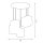 Blendarme Lampe à suspendre Blanc Or Tissu Métal L:58 cm