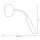 Spot mural métal G9 accentué P:35 cm bras flexible noir