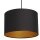 Lampe à suspendre Noir Or Tissu Métal L:75 cm éblouissant