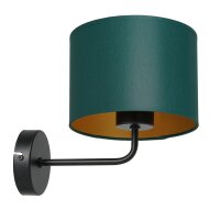 Applique P&eacute;trole Or Tissu M&eacute;tal H:23 cm E27...