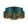 Plafonnier tissu m&eacute;tal p&eacute;trole or E27 rond &Oslash;58 cm