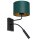 Applique P&eacute;trole Or Tissu Bras de lecture E27 G9 confortable