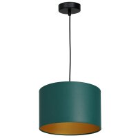 Suspension tissu m&eacute;tal p&eacute;trole or L:25 cm...