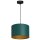 Suspension tissu m&eacute;tal p&eacute;trole or L:25 cm confortable