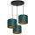 Lampe &agrave; suspendre p&eacute;trole or tissu m&eacute;tal 3-flamme anti-&eacute;blouissement