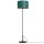 Petit lampadaire m&eacute;tal tissu 150 cm E27 en p&eacute;trole or