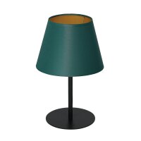 Lampe de chevet tissu métal 34 cm pétrole...