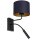Applique bleue or tissu bras de lecture E27 G9 confortable