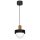 Suspension anti-&eacute;blouissement verre bois m&eacute;tal &Oslash;20 cm Moderne