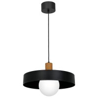 Lampe suspendue anti-éblouissement verre bois...