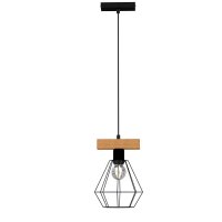 Lampe à suspendre industrielle métal bois...