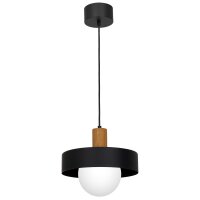 Lampe suspendue anti-éblouissement verre bois...