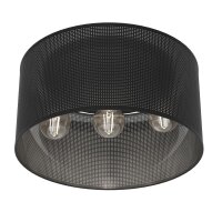 Plafonnier noir m&eacute;tal &Oslash;40 cm rond E27 Loft