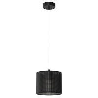 Suspension noire m&eacute;tal &Oslash;18 cm rond E27 Loft