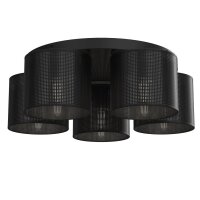 Plafonnier noir métal Ø58 cm rond E27...