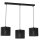 Suspension m&eacute;tal noir 75 cm E27 Loft 3 flammes