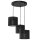 Suspension M&eacute;tal Noir &Oslash;45 cm E27 Loft 3 flammes