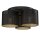 Plafonnier m&eacute;tal &Oslash;45 cm rond E27 Loft en noir or