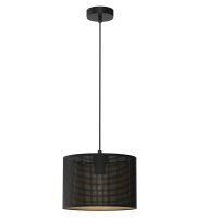 Lampe &agrave; suspendre m&eacute;tal noir or &Oslash;25...