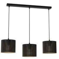 Suspension m&eacute;tal noir or 75 cm E27 Loft