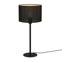 Lampe de table ronde en noir et or E27 56 cm grand...