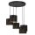 Suspension en noir or &Oslash;58 cm E27 Loft 5 flammes