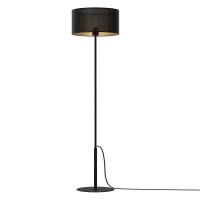 Lampadaire rond en noir or 150 cm grand m&eacute;tal
