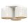Plafonnier en m&eacute;tal &Oslash;45 cm rond E27 Loft en blanc or