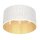Plafonnier en m&eacute;tal &Oslash;40 cm rond E27 Loft en blanc or