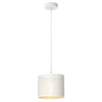 Suspension m&eacute;tal blanc or &Oslash;18 cm rond E27 Loft