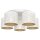 Lampe de plafond m&eacute;tal &Oslash;58 cm E27 5-flmg Loft blanc or