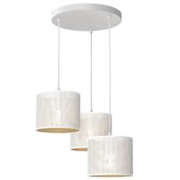 Suspension m&eacute;tal blanc or &Oslash;45 cm E27 Loft