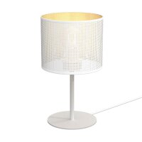 Lampe de table ronde en m&eacute;tal E27 34 cm de haut en...