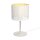 Lampe de table ronde en m&eacute;tal E27 34 cm de haut en blanc or