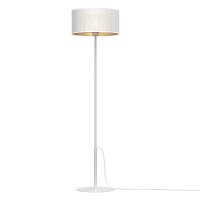 Lampadaire rond en blanc or 150 cm grand m&eacute;tal