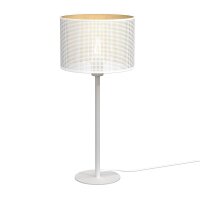 Lampe de table ronde en blanc or E27 56 cm grand...