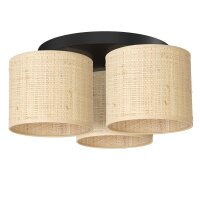 Lampe de plafond rotin m&eacute;tal &Oslash;45 cm E27...