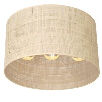 Lampe de plafond rotin m&eacute;tal &Oslash;40 cm E27...
