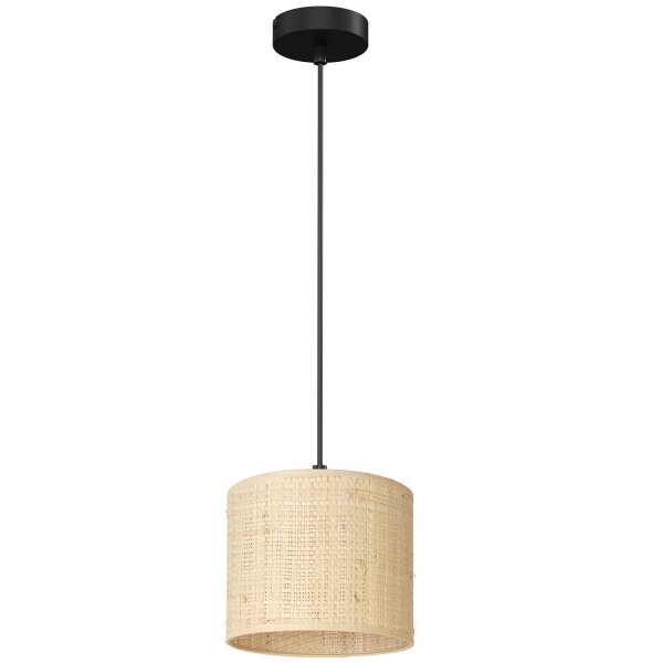 Suspension rotin métal Ø18 cm rond E27 Loft