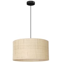 Lampe à suspendre ronde en rotin métal...