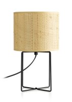 Lampe de chevet m&eacute;tal rotin E27 31 cm...
