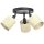 Spot de plafond r&eacute;glable en rotin m&eacute;tal &Oslash;34 cm rond