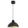 Loft Lampe &agrave; suspendre Noir Or M&eacute;tal &Oslash;30 cm accentu&eacute;