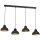Loft Lampe suspendue noir or 4 flammes accentu&eacute;es