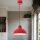 Loft Lampe à suspendre Rouge Blanc Métal Ø30 cm E27 accentué