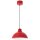 Loft Lampe à suspendre Rouge Blanc Métal Ø30 cm E27 accentué
