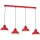 Loft Lampe &agrave; suspendre rouge blanc 4-flamme E27 accentu&eacute;e